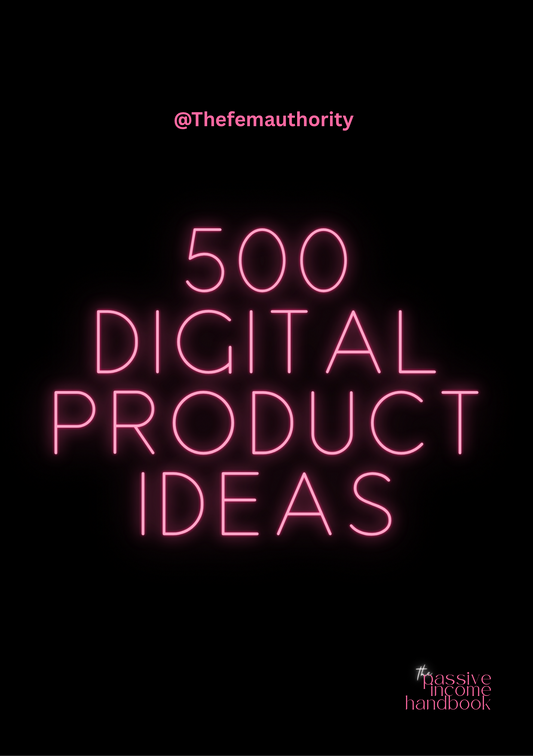 500 Digital Product Ideas